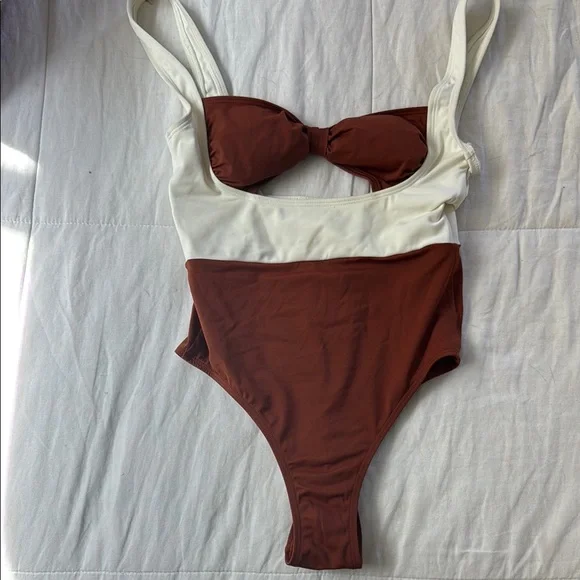 Two-Tone Swimsuit - Picture 2 of 3